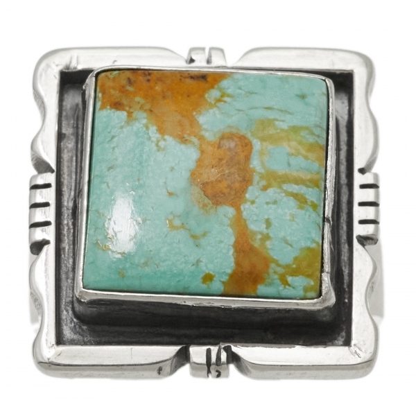 Belle bague Navajo turquoise en argent massif BA1611 - Harpo Paris