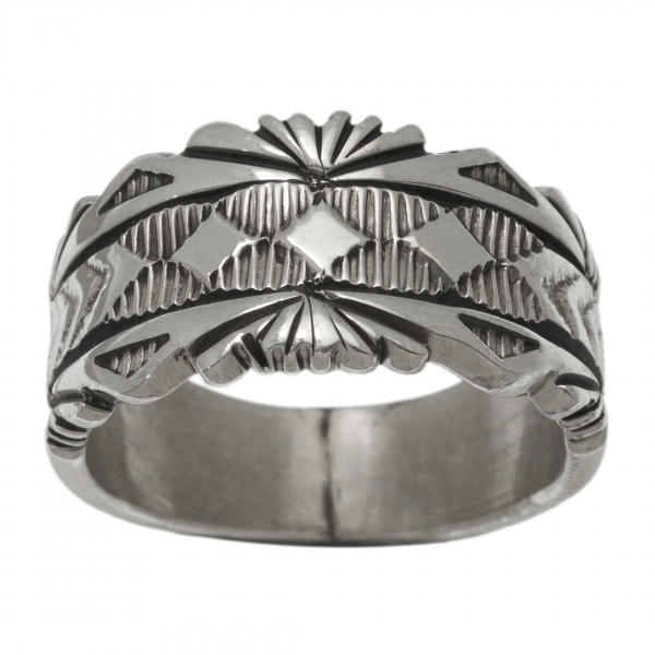 Navajo silver ring BA1594 - Harpo Paris