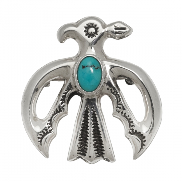 Broche Navajo en argent BRO95 Thunderbird - Harpo Paris