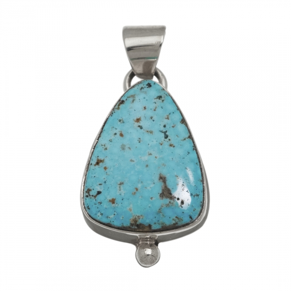 Pendentif Navajo en turquoise et argent PE586 - Harpo Paris