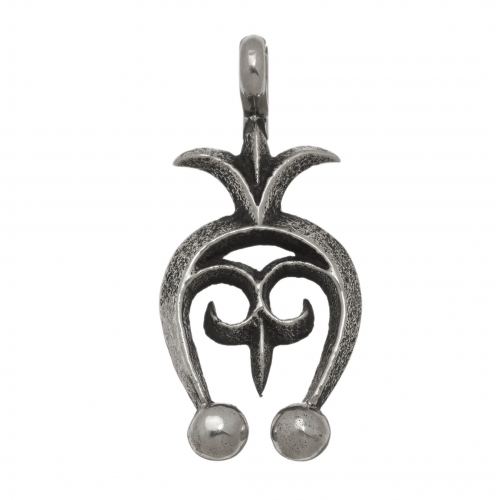 Pendentif naja en argent mat PE581 - Harpo Paris