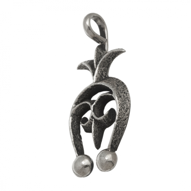 Pendentif naja en argent mat PE581 - Harpo Paris