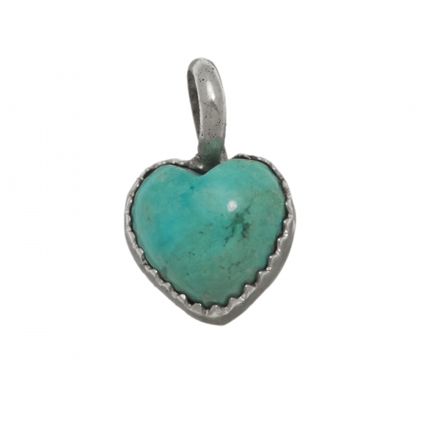 Pendentif fait d'une turquoise sur argent PE579 - Harpo Paris