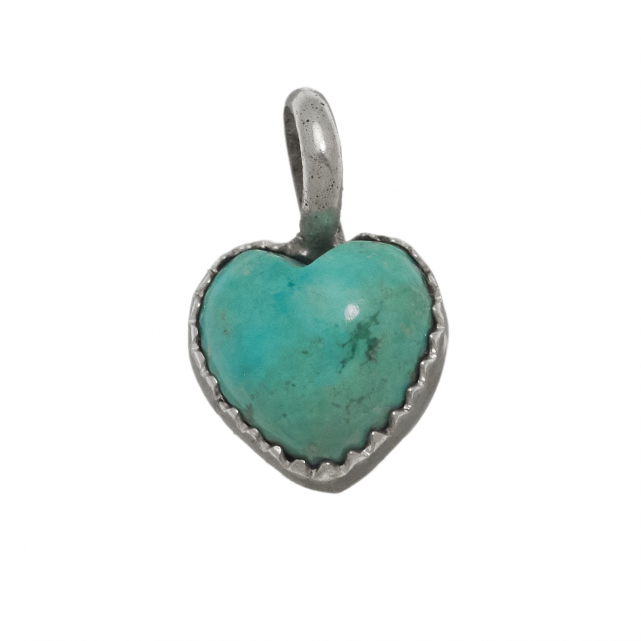 Pendentif fait d'une turquoise sur argent PE579 - Harpo Paris