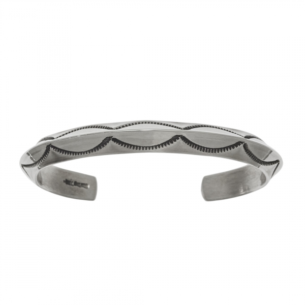 Bracelet Navajo biseauté en argent BR895 - Harpo Paris