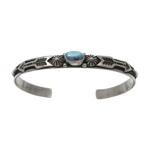 Bracelet turquoise and silver BR885 - Harpo Paris