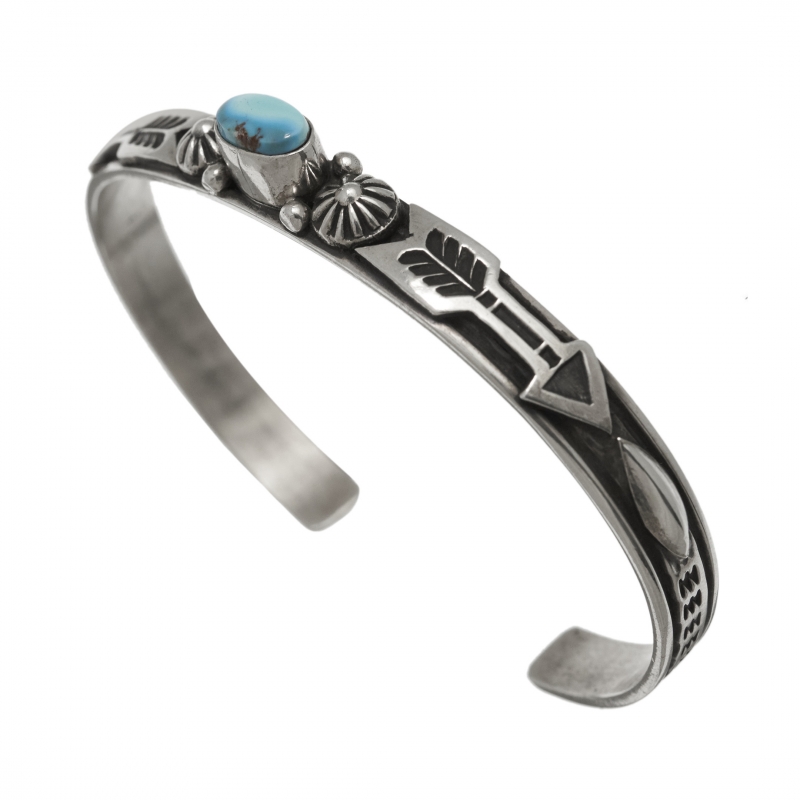 Bracelet turquoise en argent BR885 - Harpo Paris