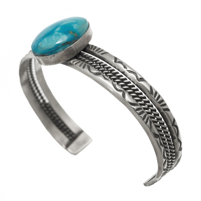 Bracelet turquoise argent BR881 - Harpo Paris