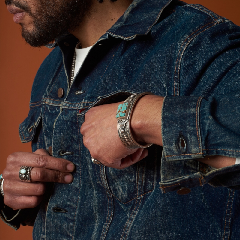 Navajo turquoise bracelet for men BR887 - Harpo Paris