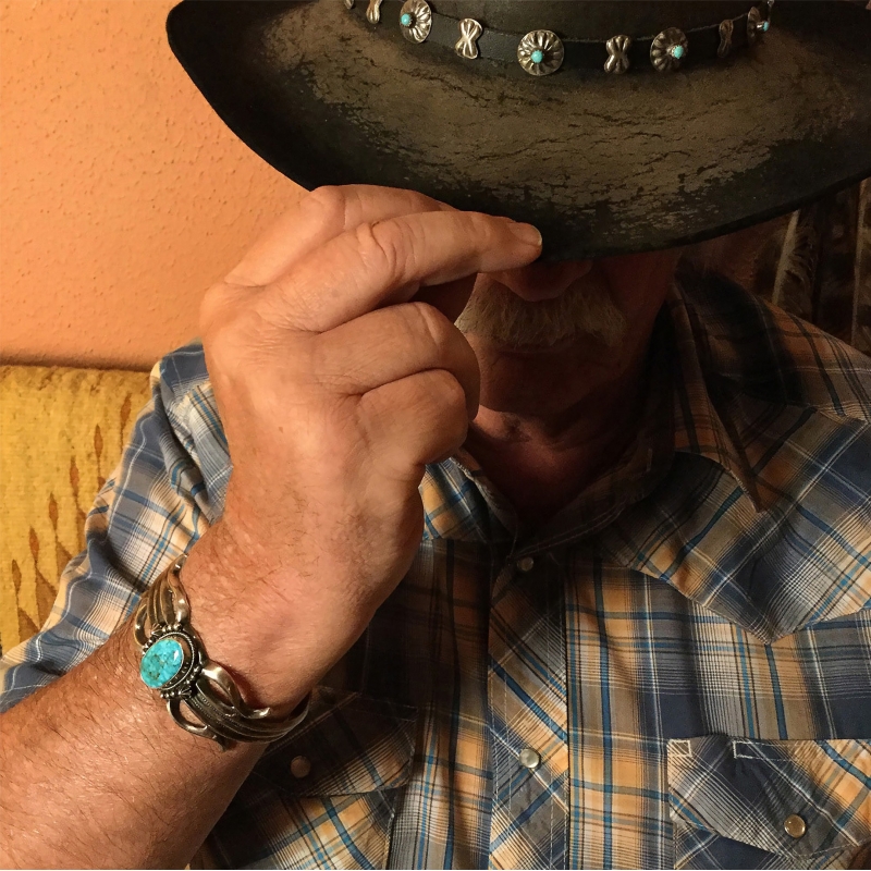 Navajo bracelet for men BR489 in turquoise and silver - Harpo Paris