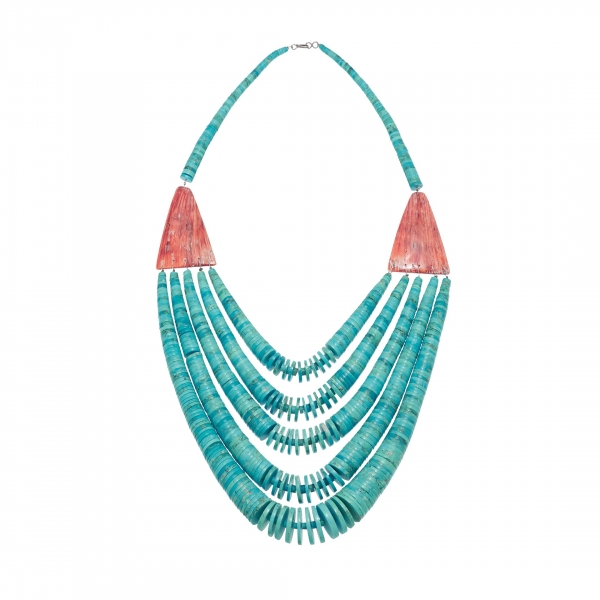 Harpo Paris plastron necklace CO50 heishi turquoise beads