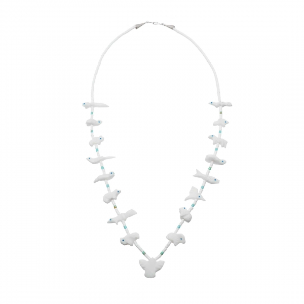 Fetish necklace COFE02 in jasper and turquoise - Harpo Paris