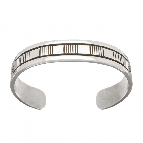 Navajo bracelet for men in silver BR555 - Harpo Paris