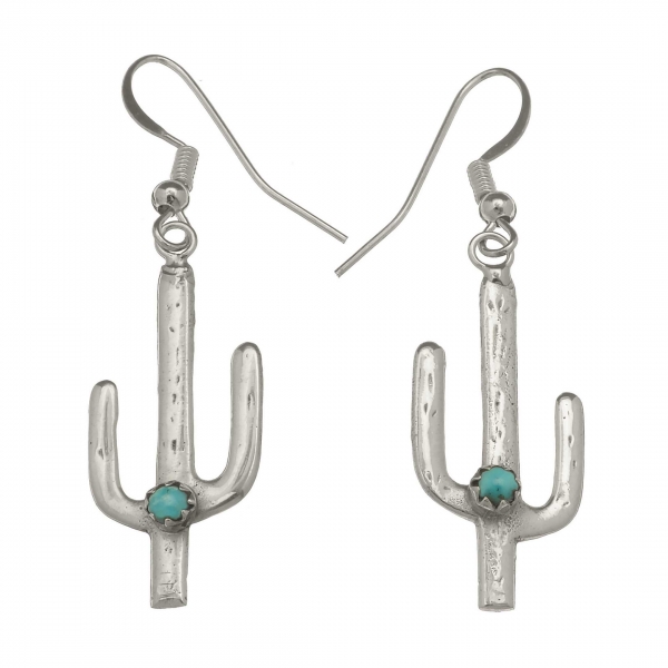 Harpo Paris earringsBO214 silver and turquoise cactus