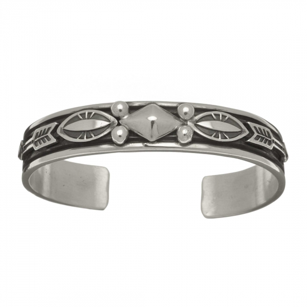 Navajo bracelet for women BR406 in silver - Harpo Paris