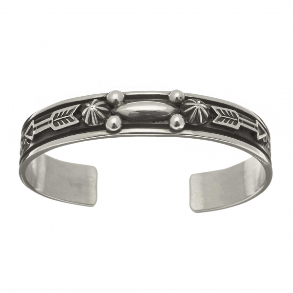Navajo bracelet BR407 for women in silver - Harpo Paris