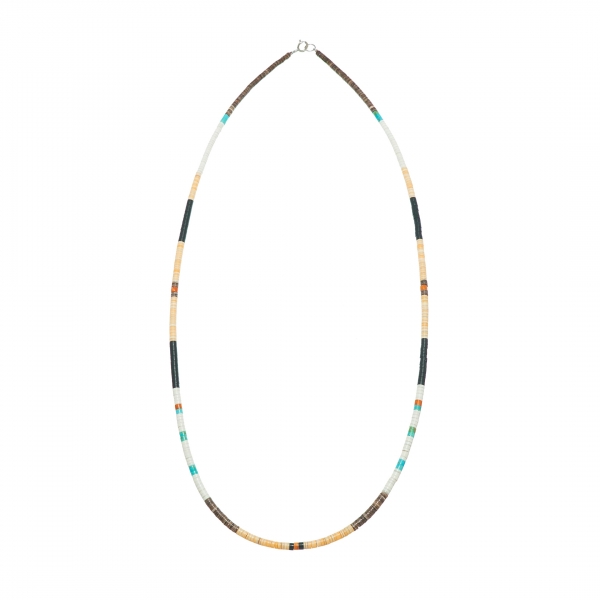 Pueblo necklace COP09 in stones and shells  - Harpo Paris