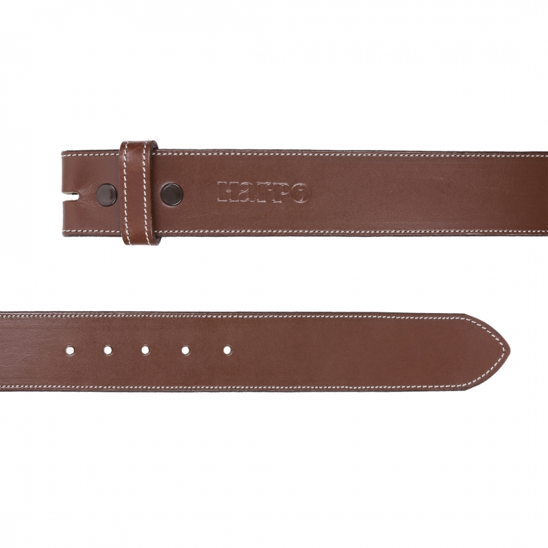 Brown leather belt CU01