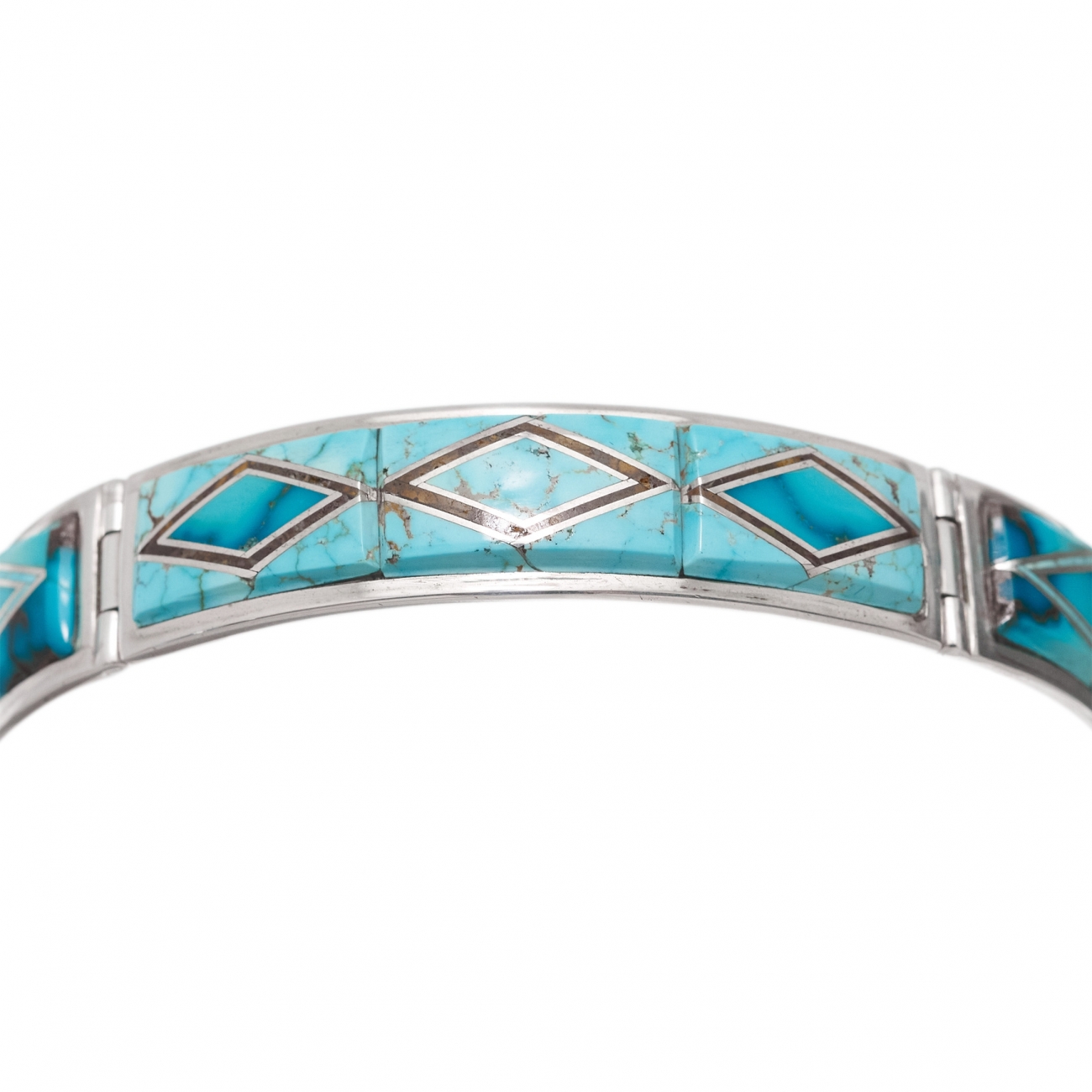 MIS24 Harpo bracelet turquoise inlay and silver